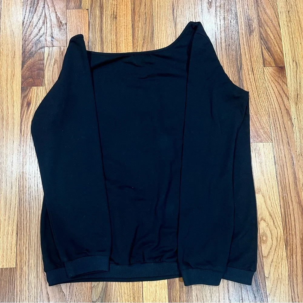 Craaazy‎ Sweatshirt for Women One Shoulder Slanted Shoulder Tops Oversized, M